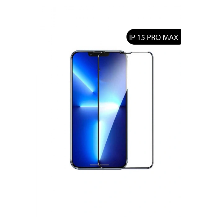 Iphone 15 Pro Max 5d Tam Kaplayan Temperli Cam Ekran Koruyucu