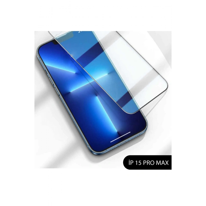 Iphone 15 Pro Max 5d Tam Kaplayan Temperli Cam Ekran Koruyucu