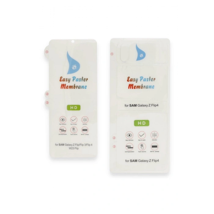 Samsung Galaxy Z Flip 5 ile Uyumlu Ön & Arka Full Body Esnek Nano Çizilmez Ekran Koruyucu
