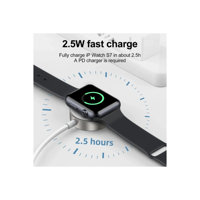 Manyetik Type-C Giriş İphone Watch Kablosuz Şarj Aleti