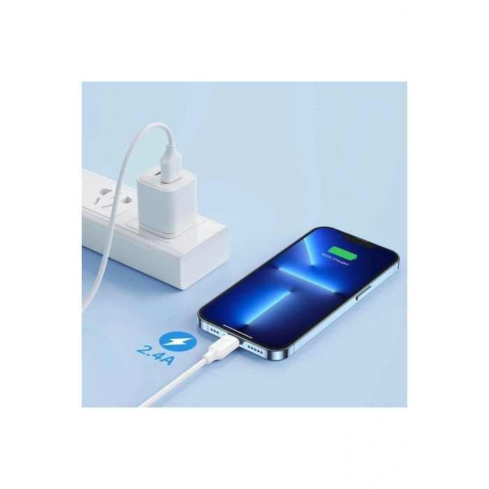 2.4A Usb Lighting Hızlı Şarj Ve Data Kablosu - 1 Metre
