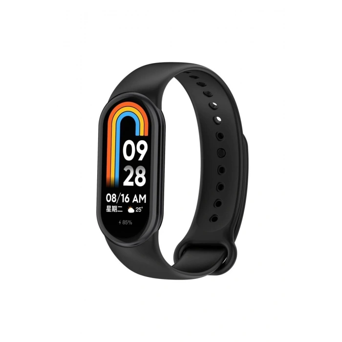 Xiaomi Mi Band 8 ile Uyumlu Esnek Yumuşak Silikon Kordon
