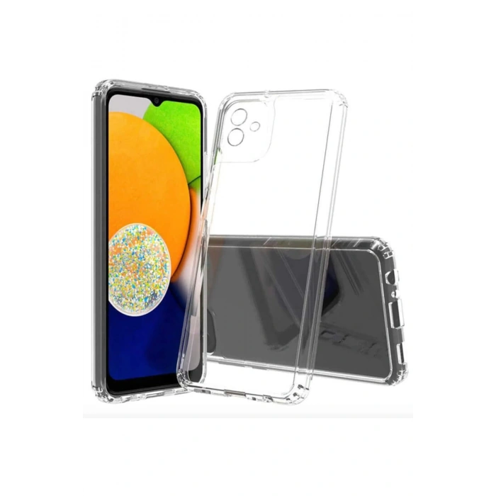 Samsung Galaxy A05 ile Uyumlu Kamera Korumalı Şeffaf Silikon Kılıf