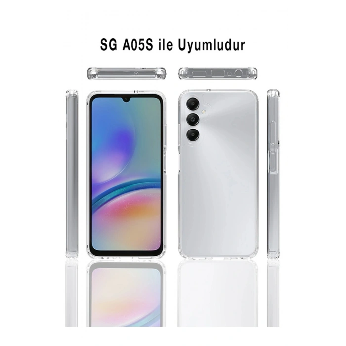 Samsung Galaxy A05s ile Uyumlu Kamera Korumalı Şeffaf Silikon Kılıf