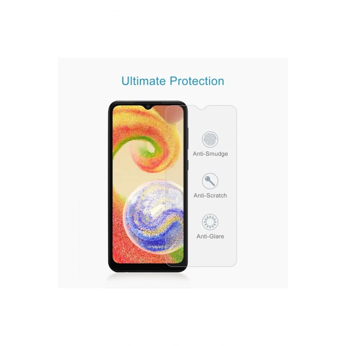 Samsung Galaxy A05 ile Uyumlu 9H Temperli Cam Ekran Koruyucu Leke Tutmaz HD Netlik