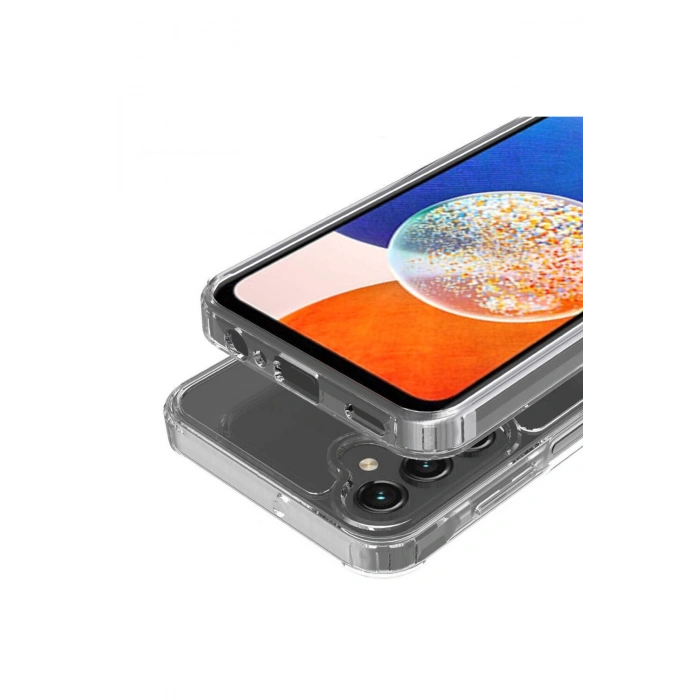 Samsung Galaxy S23 ile Uyumlu Kablosuz Şarj Magsafe Özellikli Şeffaf Silikon Kılıf