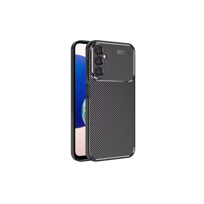 Samsung Galaxy A05s ile Uyumlu Karbon Fiber Detaylı Kamera Korumalı Esnek Silikon Kılıf