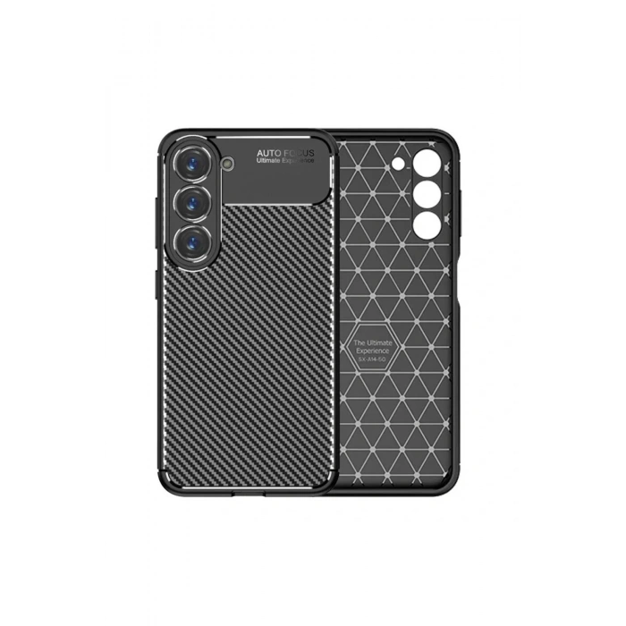 Samsung Galaxy A05s ile Uyumlu Karbon Fiber Detaylı Kamera Korumalı Esnek Silikon Kılıf