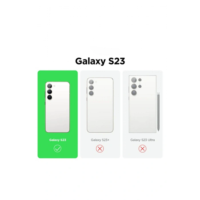Samsung Galaxy S23 ile Uyumlu Kamera Korumalı Şeffaf Silikon Kılıf
