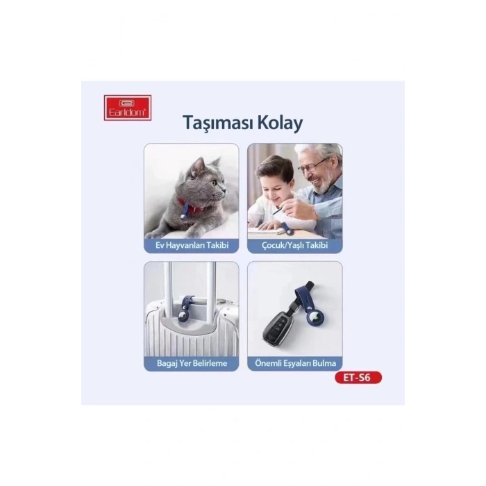 AirTag Kopçalı Taşıma Kılıfı Evcil Hayvan Bagaj Çanta Araç Çocuk Anahtarlık