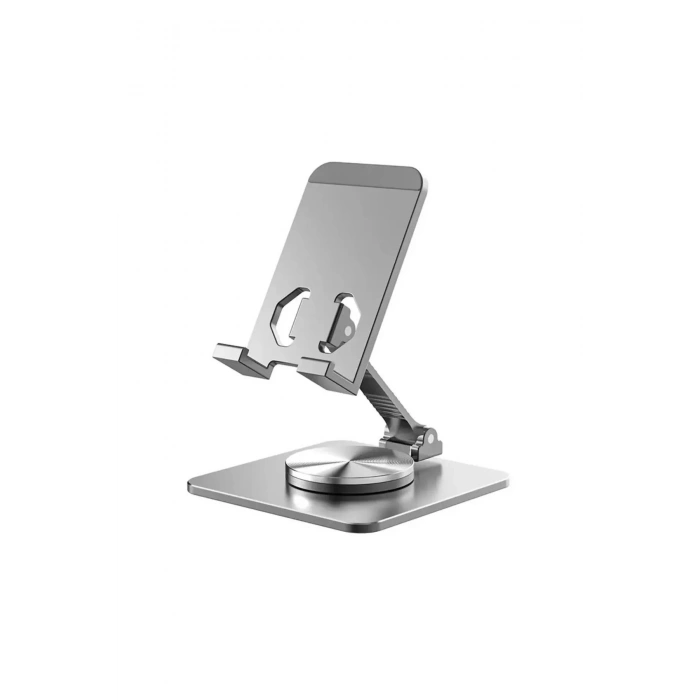 Alüminyum Alaşım Metal 360 Derece Dönebilen Ayarlanabilir Katlanır Masa Üstü Telefon & Tablet Standı