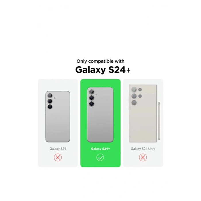 Samsung Galaxy S24 Plus ile Uyumlu Kartlıklı Şeffaf Kamera Korumalı Silikon Telefon Kılıfı