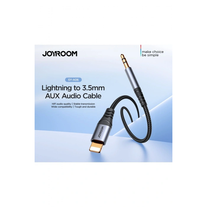 SY-A06 Ses Aktarım Çevirici AUX Audio Kablo Lightningden 3.5mm