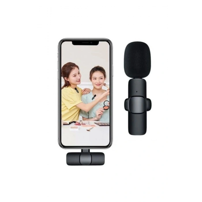 iPhone ile Uyumlu Lightning Kablosuz Mini Yaka Mikrofonu