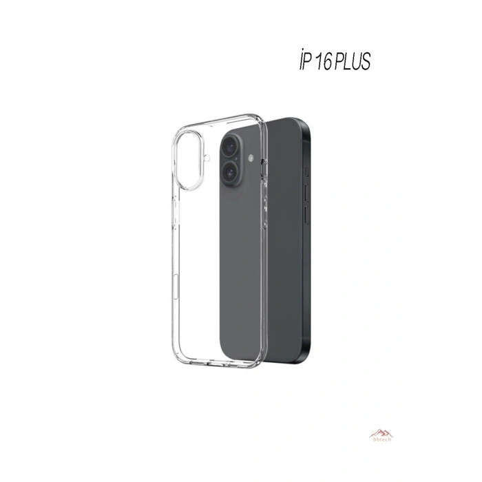 İphone 16 PLUS ile Uyumlu Kamera Korumalı Şeffaf Kılıf