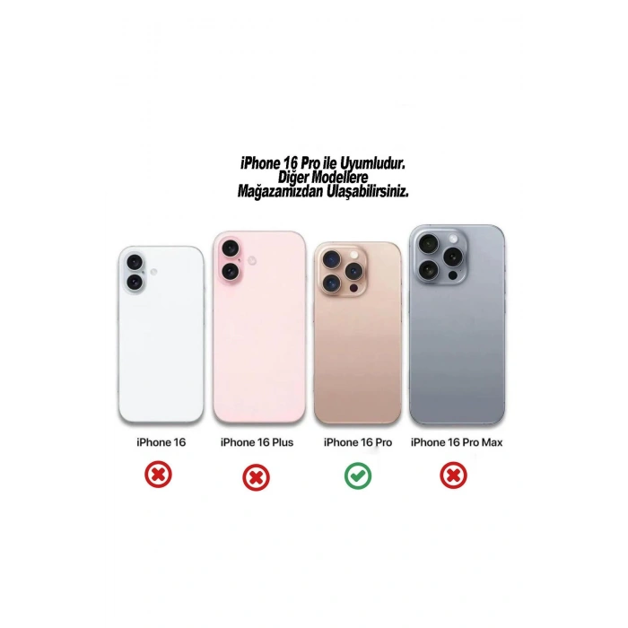 Apple iPhone 16 Pro ile Uyumlu 9H Temperli Cam Ekran Koruyucu Leke Tutmaz HD Netlik