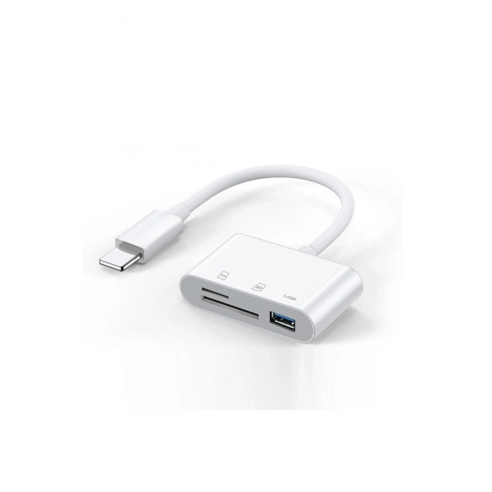 Type-C Kart Okuyucu  MacBook Telefon Bilgisayar Tablet Uyumlu Type-C to USB / SD / TF