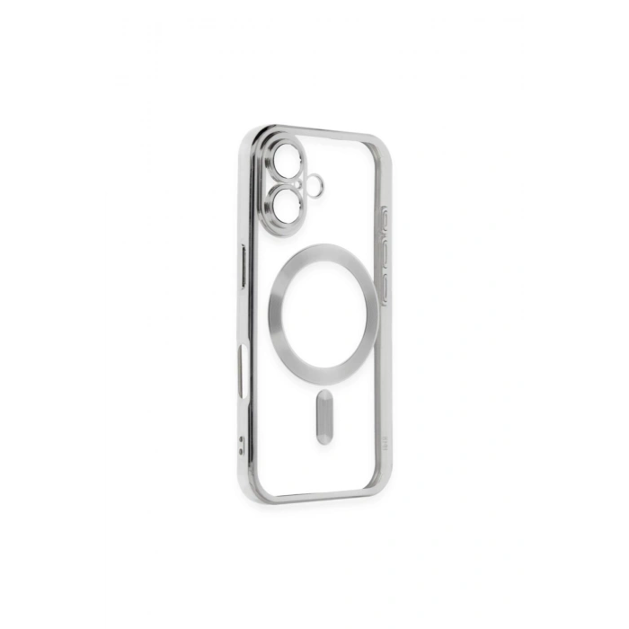 İPHONE 16 PLUS İLE UYUMLU LAZER KESİM KENARLARI RENKLİ MAGSAFE ÖZELLİKLİ ŞEFFAF TELEFON KILIFI