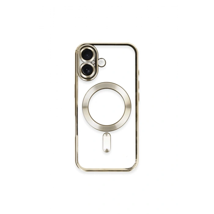 İPHONE 16 PLUS İLE UYUMLU LAZER KESİM KENARLARI RENKLİ MAGSAFE ÖZELLİKLİ ŞEFFAF TELEFON KILIFI