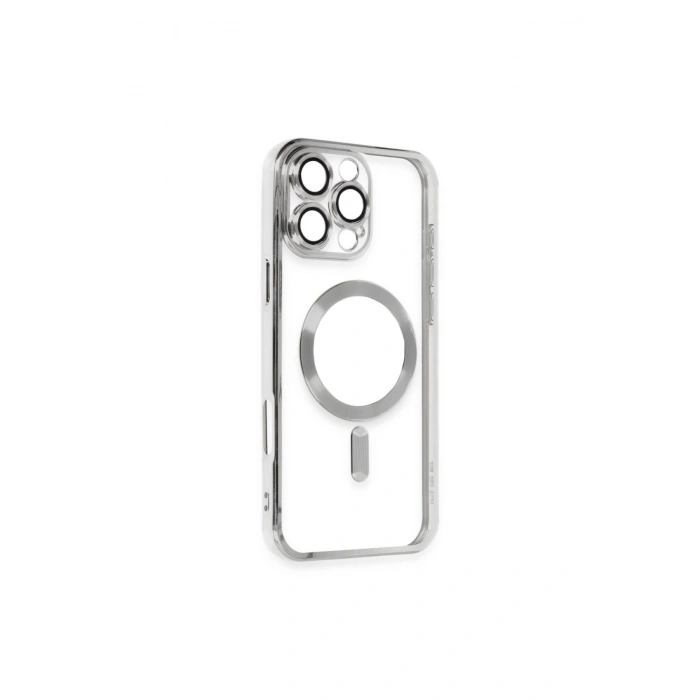 İPHONE 16 PRO MAX İLE UYUMLU LAZER KESİM KENARLARI RENKLİ MAGSAFE ÖZELLİKLİ ŞEFFAF TELEFON KILIFI