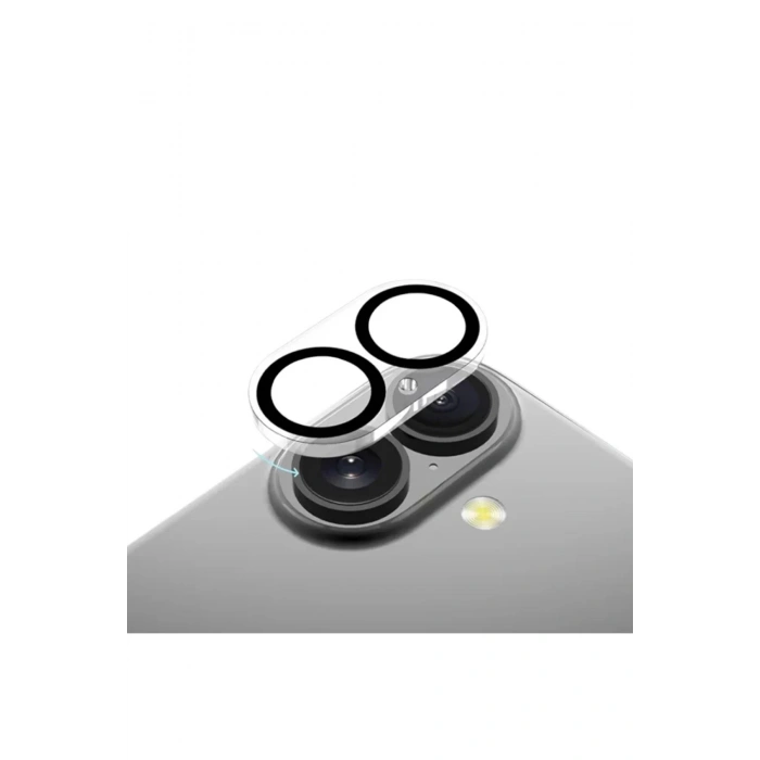 iPhone 16 ile Uyumlu Kristal Netlik 9H Kırılma Karşıtı Cam Kamera Ünitesi ve Lens Koruyucu