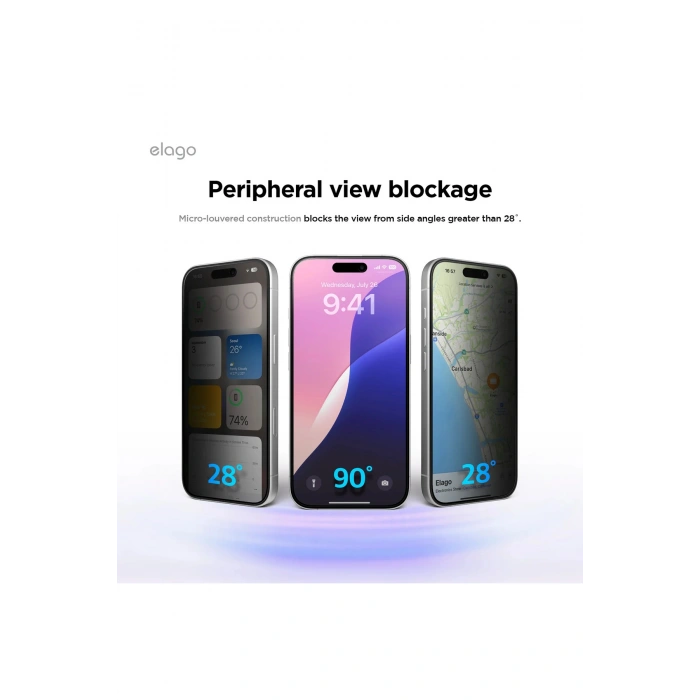 Apple iPhone 16 Pro Max ile Uyumlu Kristal Netlik Privacy Hayalet Tam Kaplayan Ekran Koruyucu