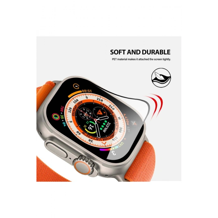 Apple Watch Ultra ve Ultra 2 ile Uyumlu Tam Kaplayan Esnek Nano Ekran Koruyucu