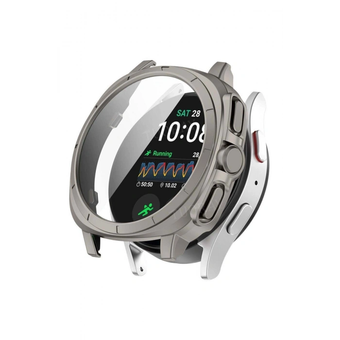Samsung Galaxy Watch 7 Uyumlu 44mm Ultra Dönüştürücü Titanium Kasalı Ekran Koruyucu