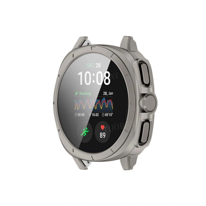Samsung Galaxy Watch 7 Uyumlu 44mm Ultra Dönüştürücü Titanium Kasalı Ekran Koruyucu