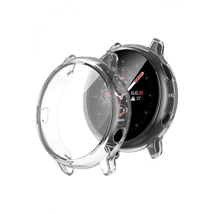 Galaxy Watch 5-4 Uyumlu 40mm 360 Koruma Şeffaf Silikon Kasa ve Ekran Koruyucu