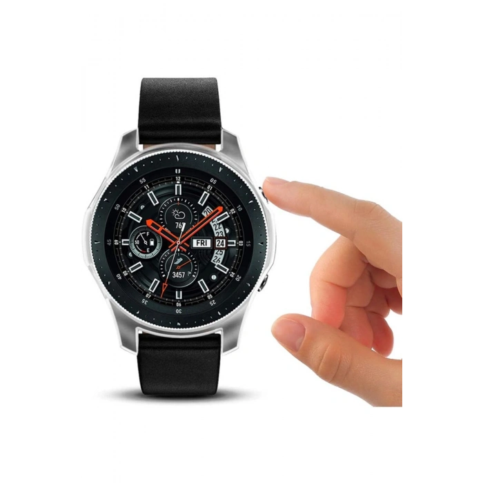 Galaxy Watch 5-4 Uyumlu 44mm 360 Koruma Şeffaf Silikon Kasa ve Ekran Koruyucu
