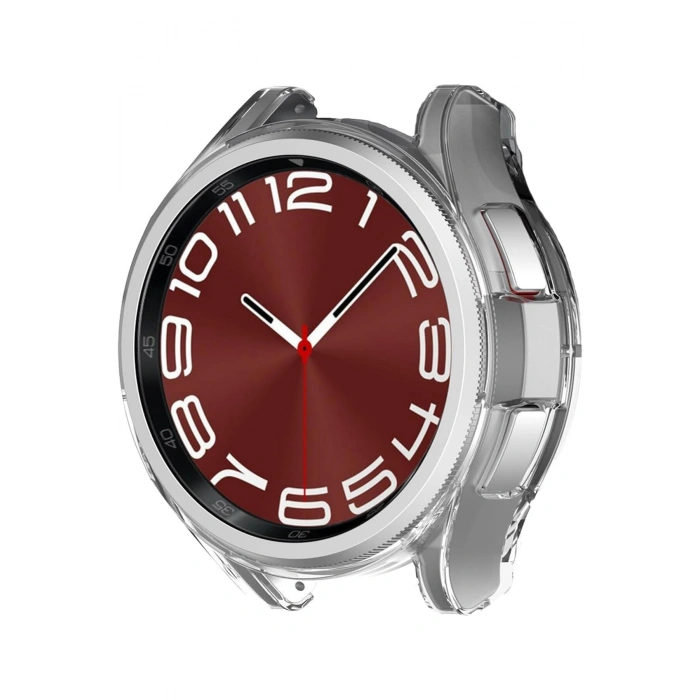Galaxy Watch Seri 5/4 Uyumlu 44mm Şeffaf 360 Silikon Birebir Tam Uyum Ekran Kasa Koruyucu