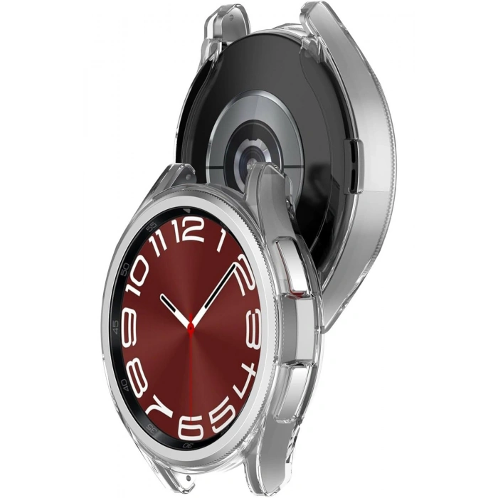 Galaxy Watch Seri 5/4 Uyumlu 44mm Şeffaf 360 Silikon Birebir Tam Uyum Ekran Kasa Koruyucu