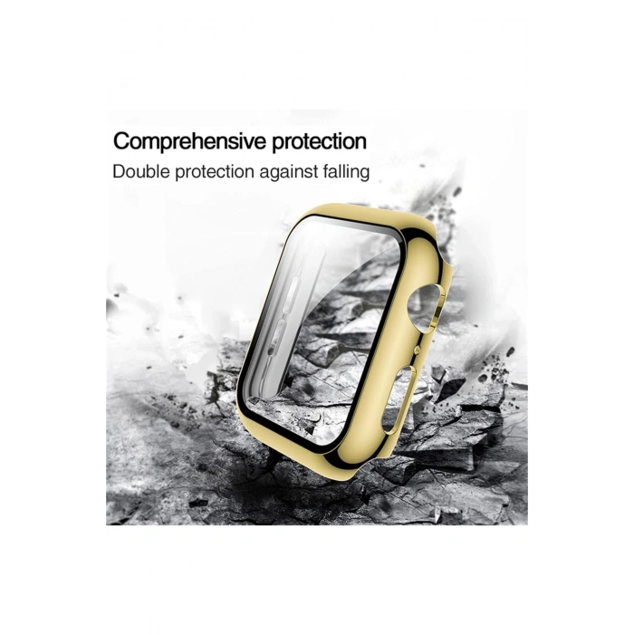 Apple Watch SE/6/5/4 Nesil Uyumlu 44mm Akıllı Saat Parlak Şık Shine Kasa Ekran Koruyucu