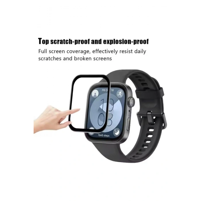 Huawei Watch Fit 3 ile Uyumlu Esnek Polymer Nano Kırılmaz Ekran Koruyucu