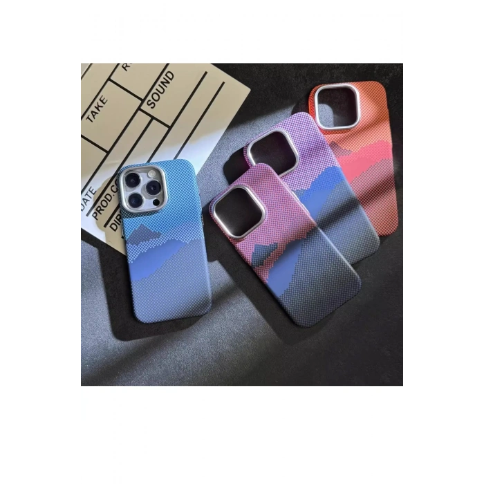 İphone 16 PLUS ile Uyumlu Magsafe Özellikli Desenli Karışık Renkli Premium Kılıf
