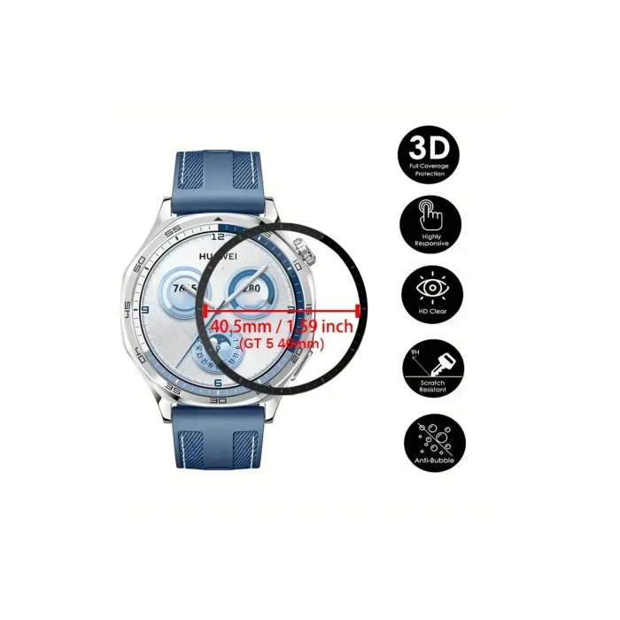 Huawei Watch GT5 41mm ile Birebir Uyumlu Polymer Nano PPM Esnek Ekran Koruyucu