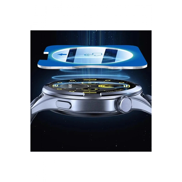 Huawei Watch GT5 46mm ile Birebir Uyumlu Kolay Kurulum Aparatlı Temperli Cam Ekran Koruyucu