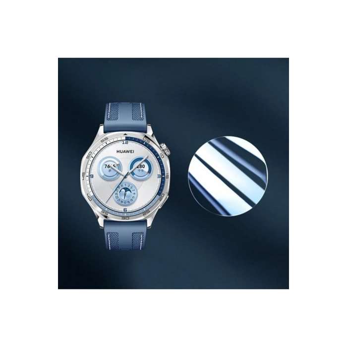 Huawei Watch GT5 41mm ile Birebir Uyumlu Kolay Kurulum Aparatlı Temperli Cam Ekran Koruyucu