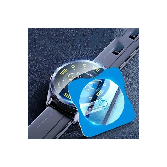 Huawei Watch GT5 41mm ile Birebir Uyumlu Kolay Kurulum Aparatlı Temperli Cam Ekran Koruyucu