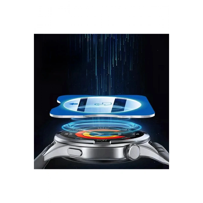 Huawei Watch GT5 41mm ile Birebir Uyumlu Kolay Kurulum Aparatlı Temperli Cam Ekran Koruyucu
