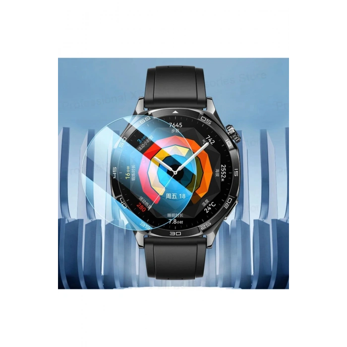 Huawei Watch GT5 41mm ile Birebir Uyumlu Kolay Kurulum Aparatlı Temperli Cam Ekran Koruyucu