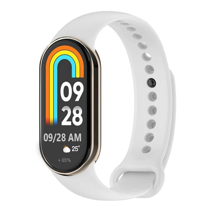 Xiaomi Mi Band 8 ile Birebir Uyumlu Kolay Takılıp Çıkarılabilen Renkli Esnek Haki Silikon Kordon