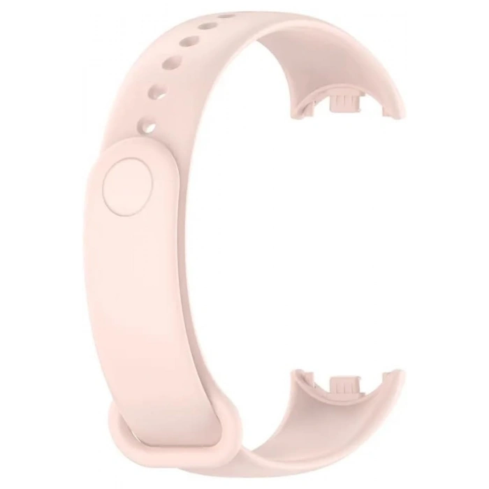 Xiaomi Mi Band 8 ile Birebir Uyumlu Kolay Takılıp Çıkarılabilen Renkli Esnek Pembe Silikon Kordon