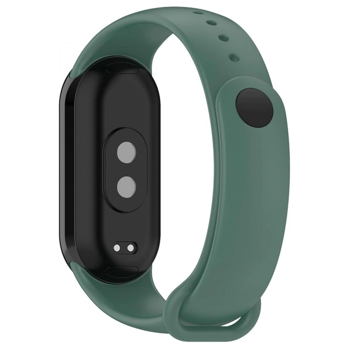 Xiaomi Mi Band 8 ile Birebir Uyumlu Kolay Takılıp Çıkarılabilen Renkli Esnek Haki Silikon Kordon