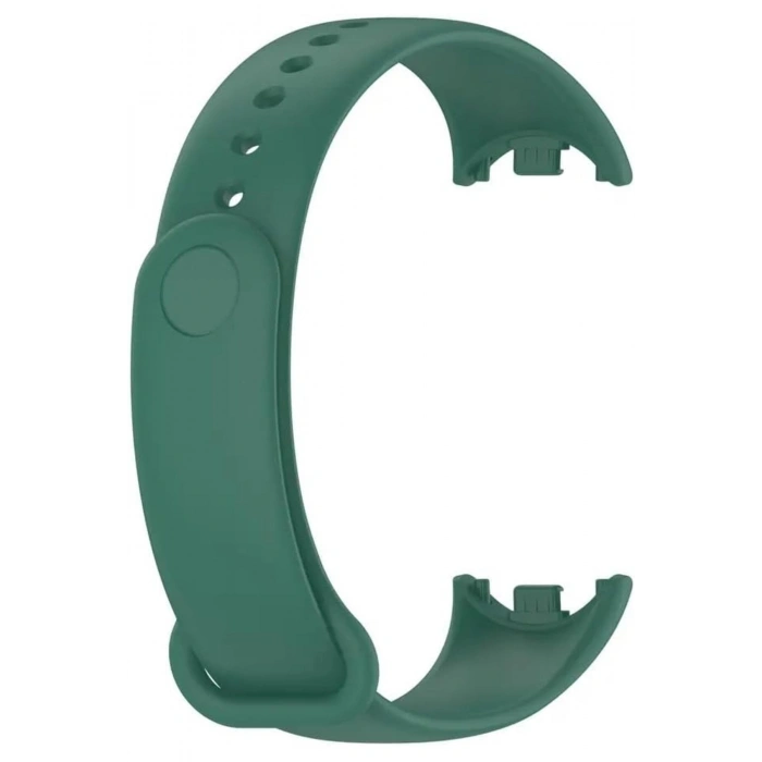 Xiaomi Mi Band 8 ile Birebir Uyumlu Kolay Takılıp Çıkarılabilen Renkli Esnek Haki Silikon Kordon