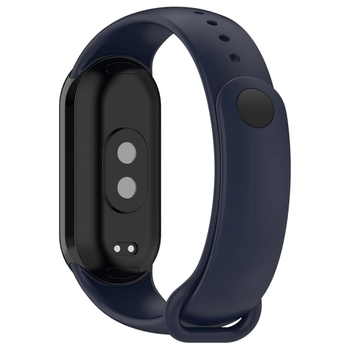 Xiaomi Mi Band 8 ile Birebir Uyumlu Kolay Takılıp Çıkarılabilen Renkli Esnek Lacivert Silikon Kordon