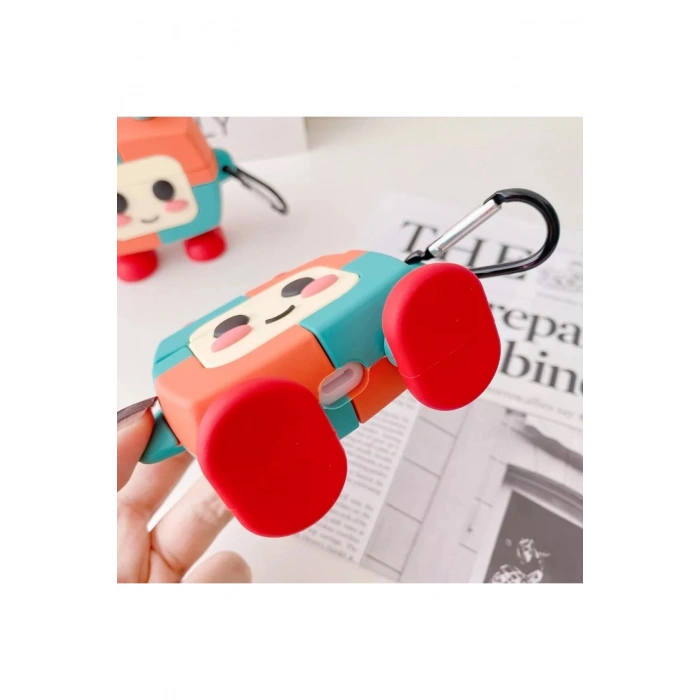 Apple Airpods Pro / Pro 2. Nesiller Ile Uyumlu 3d Robot Figürlü Çok Renkli Kulaklık Kılıfı