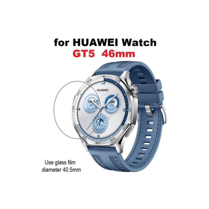 Huawei Watch GT6 GT6 Pro GT5 46MM Uyumlu Kolay Kurulum Aparatlı Temperli Cam HD Ekran Koruyucu