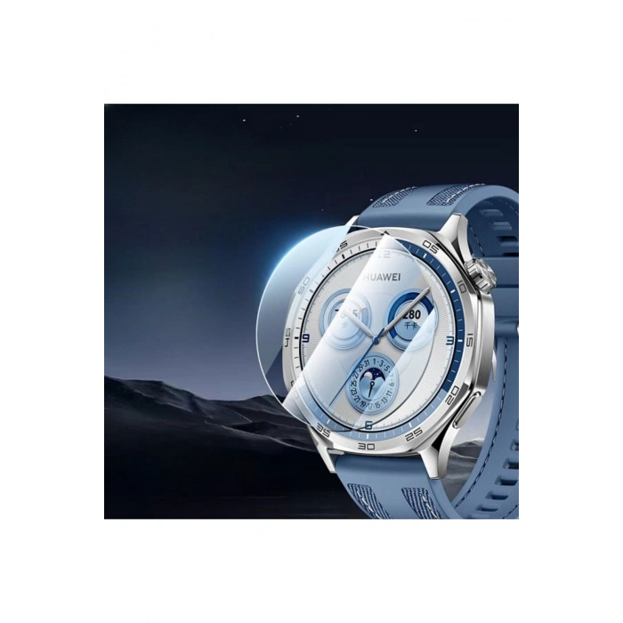 Huawei Watch GT6 GT6 Pro GT5 46MM Uyumlu Kolay Kurulum Aparatlı Temperli Cam HD Ekran Koruyucu